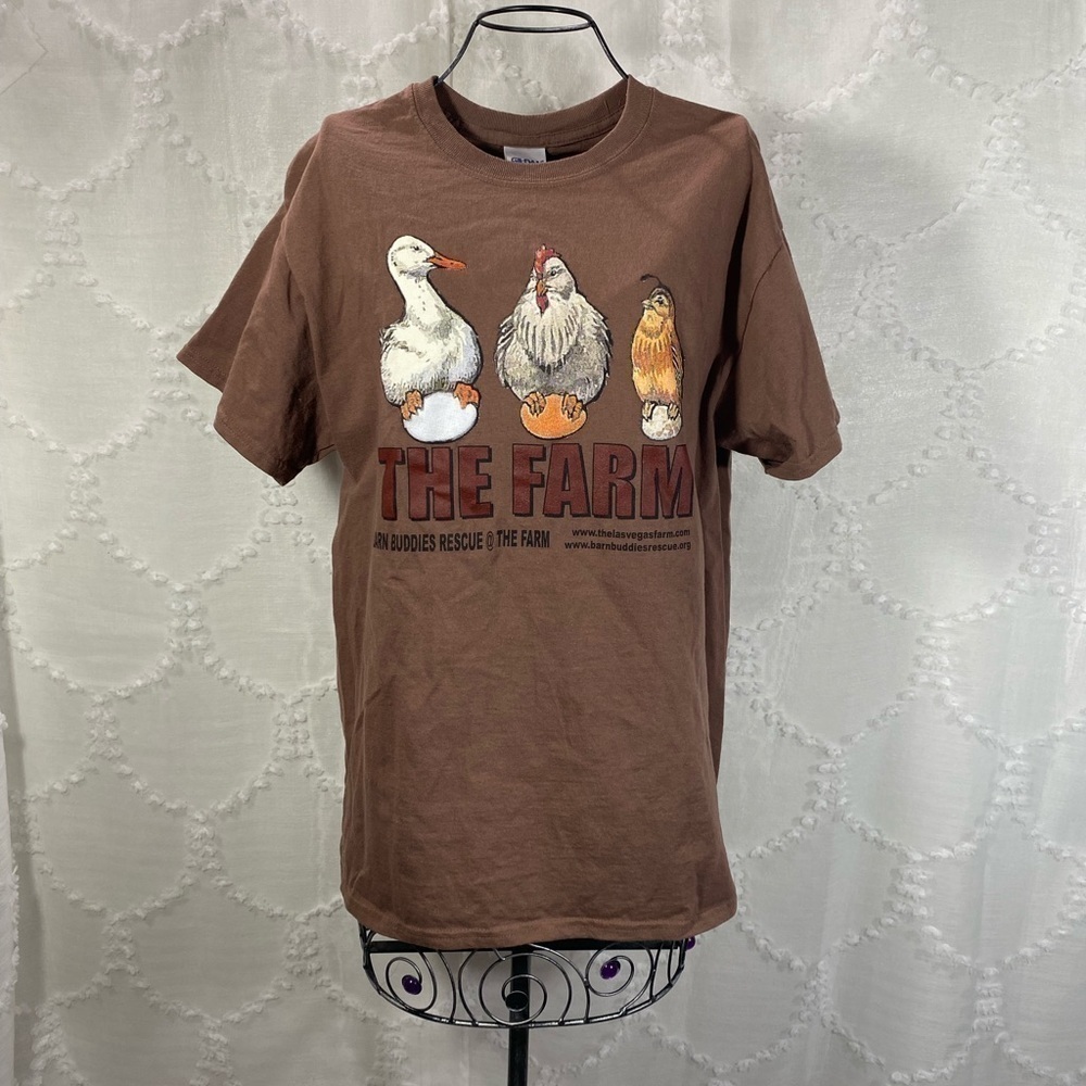 The farm brown t shirt with farm animals